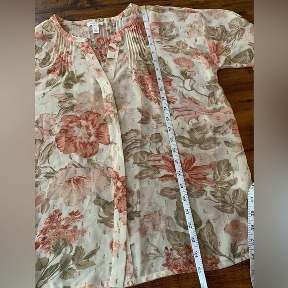 Tribal Floral Blouse in Pink and Cream - Picture 7 of 10